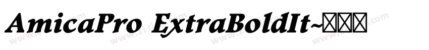 AmicaPro ExtraBoldIt字体转换